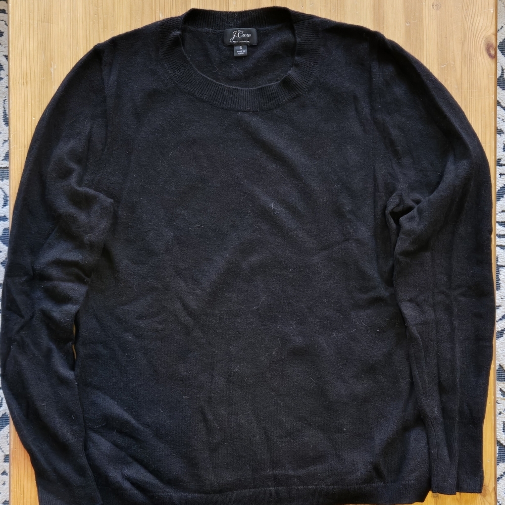 J. Crew Women's Black Crewneck Sweater Size Small